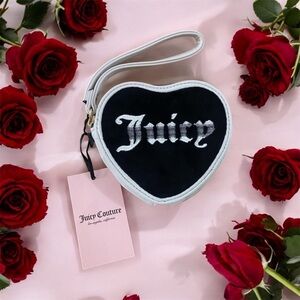 Juicy Couture Black Heart Wristlet